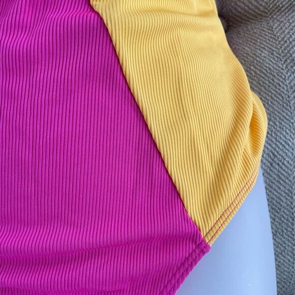 NEW SHEIN Fuschia Yellow Twist Front Bikini 4XL - Picture 3 of 6